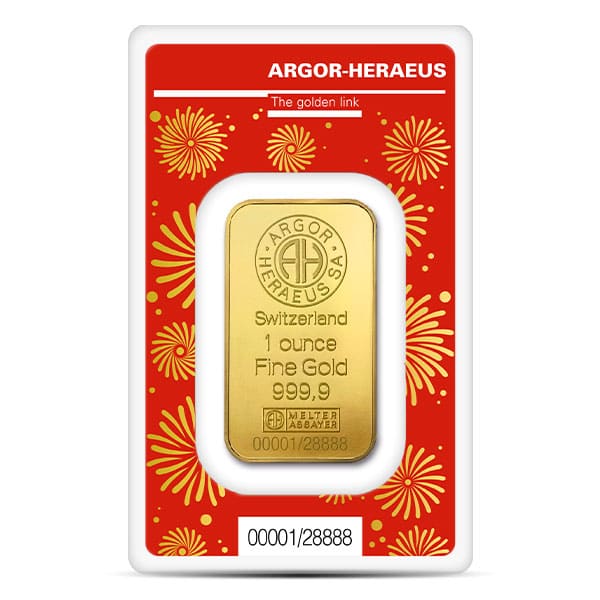 Argor-Heraeus Lunar Gold Bar - 2024 Year of the Dragon, 1 Oz .9999 Gold - Image 2